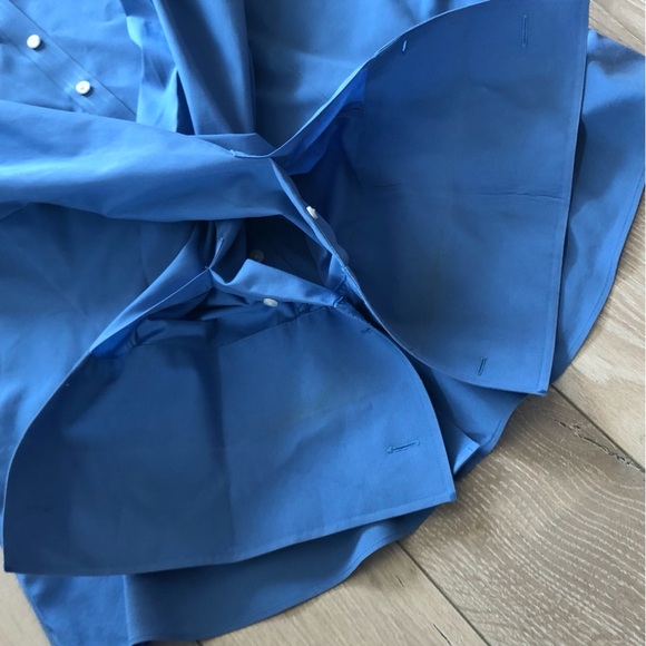 Denver Hayes Slim Fit Button Up Shirt in Light Blue Women’s Size L - Picture 10 of 10